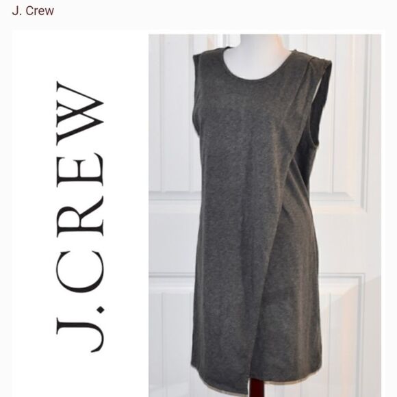 J.Crew Drapey Knit Dress size medium grey Heather - Picture 1 of 5